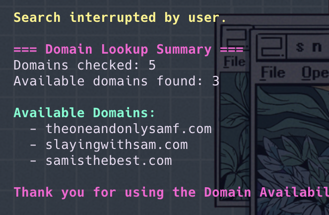 Domain Lookup Tool Preview